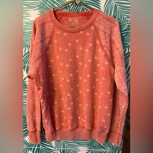 Vintage Aerie crewneck sweatshirt coral pink floral sz S